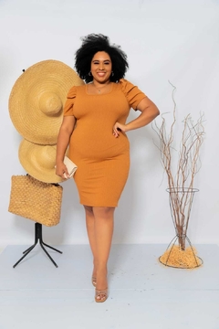 Vestido Plus Size Caramelo PRINCESA - GGS Modas