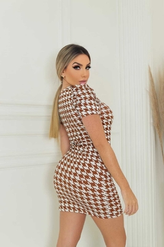 Vestido PDP BRANCO/CARAMELO PRINCESA canelado - comprar online