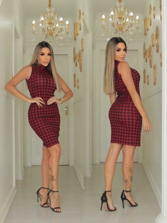 Vestido PDP Vermelho gola sem manga