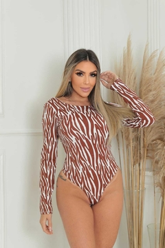 Body Inverno elástico Zebra Caramelo - loja online