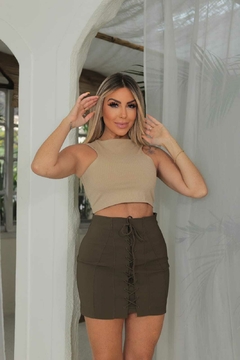 Cropped SARAH Amêndoa - loja online