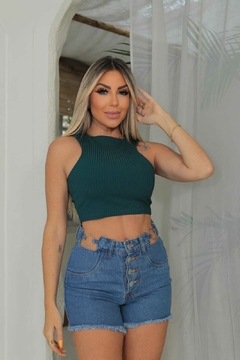 Cropped SARAH Verde Jade na internet