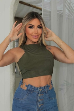 Cropped SARAH Militar - comprar online