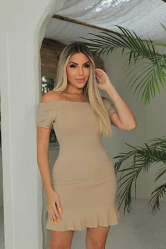 Vestido Amêndoa BABADO - GGS Modas