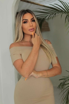 Vestido Amêndoa BABADO - loja online