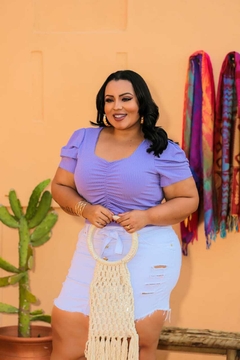 CROPPED PRINCESA PLUS SIZE LILAS - comprar online