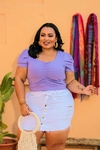 CROPPED PRINCESA PLUS SIZE LILAS