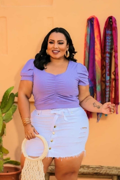 CROPPED PRINCESA PLUS SIZE LILAS