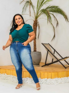 CROPPED PRINCESA PLUS SIZE VERDE JADE - GGS Modas