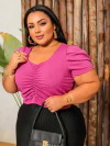 CROPPED PRINCESA PLUS SIZE FUCSIA