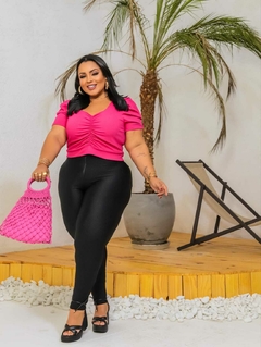 CROPPED PRINCESA PLUS SIZE PINK - GGS Modas