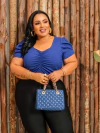 CROPPED PRINCESA PLUS SIZE AZUL BIC