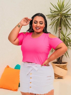 CROPPED RECORT PLUS PINK NEON na internet