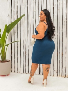 Vestido Alcinha Plus Petróleo Azul - loja online
