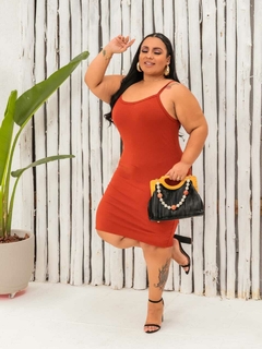 Vestido Alcinha Plus Terra Cota - comprar online