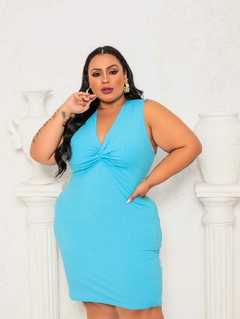 VESTIDO BABY BLUE NOZINHO PLUS - GGS Modas