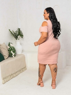 Vestido Plus Recort Rose - loja online