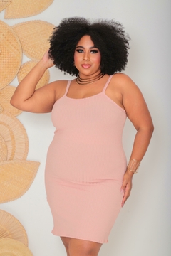Vestido Alcinha Plus Rose