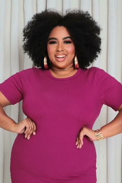 Vestido Fucsia Elegância Plus Size - GGS Modas