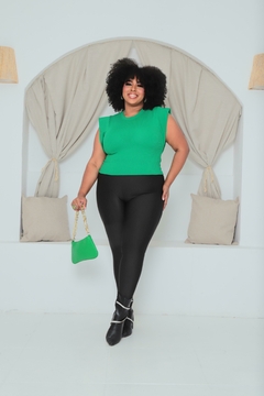 CROPPED ESMERALDA PLUS SIZE MUSCLE TEE - GGS Modas