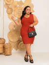 Vestido Plus Regata Terracota - comprar online