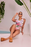 Body maiô cavado flowers - comprar online