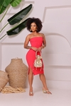 Vestido Stella Goiaba Canelado - comprar online