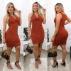 Vestido TERRACOTA NOZINHO CANELADO