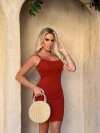 Vestido TERRACOTA ALCINHA canelado - comprar online