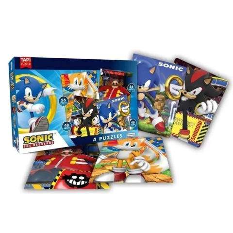 4 PUZZLES SONIC 56 Y 48 PIEZAS - TAPIMOVIL (SNC01211) - comprar online