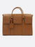 Bolsa de couro caramelo para notebook. Pasta executiva para trabalho. Bolsa estruturada.
