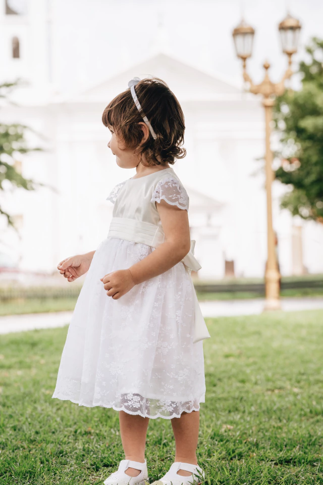 Vestido Petit Enfant fiesta Segovia blanco — imagen 2