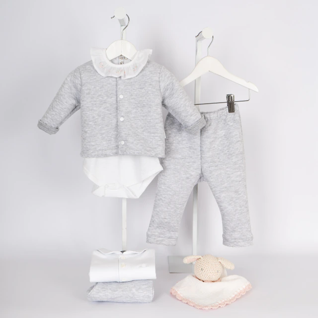 CAMPERA MATELASSE ALGODON GRIS — imagen 2