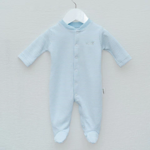 ENTERITO P/LARGA LAPIN RAYADO CELESTE