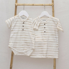 BODY M/CORTA CUELLO MAO FELIPE BEIGE - comprar online