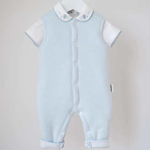 JARDINERO ENGUATADO TEJIDO CELESTE - comprar online