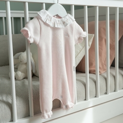 ENTERITO P/CORTA CUELLO VOLADO TEJIDO ROSA - comprar online
