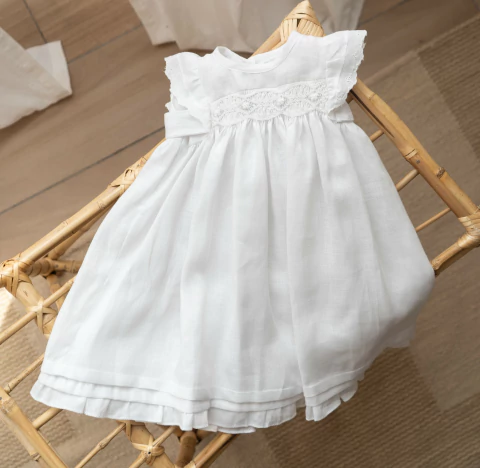 VESTIDO SMOCK LINO