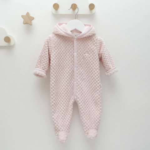 ENTERITO C/CAPUCHA PLUSH ROMBO ROSA - comprar online