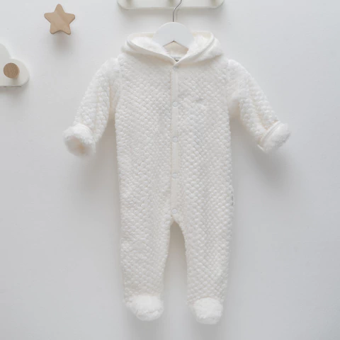 ENTERITO C/CAPUCHA PLUSH ROMBO NATURAL - comprar online