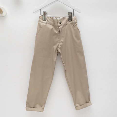 PANTALÓN VESTIR GABARDINA BEIGE - comprar online