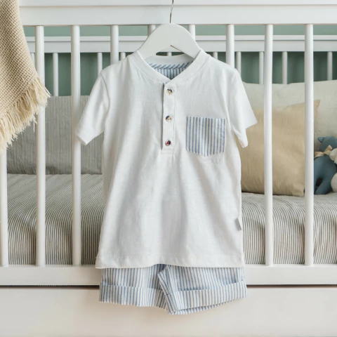 REMERA M/CORTA CUELLO MAO FLAME BLANCO TOMI