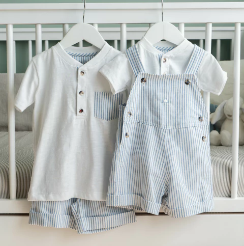 JARDINERO TIRADORES P/CORTA LINO RAYADO TOMI