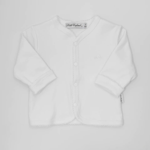 CAMPERA BASICA FORRADA DE ALGODON BLANCO - comprar online