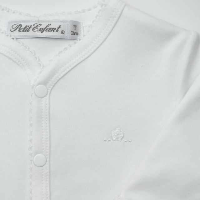 Body manga larga basic blanco picot blanco — imagen 2