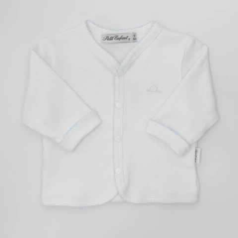 CAMPERA BASICA FORRADA DE ALGODON CELESTE - comprar online