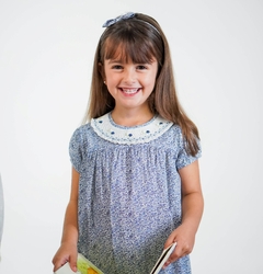 VESTIDO CUELLO SMOCK AMALIA - Petit Enfant Ropa de bebes