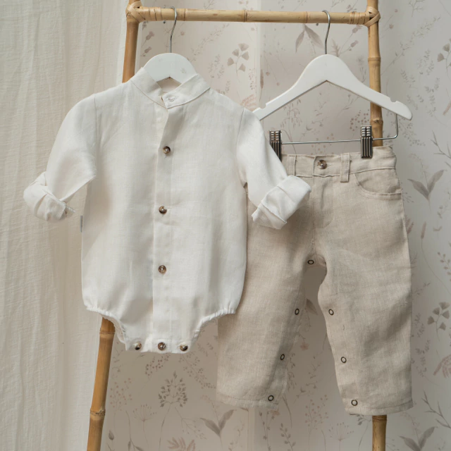 PANTALÓN BB LINO BEIGE — imagen 2
