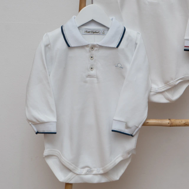 BODY CHOMBA M/LARGA LEO AZUL Y GRIS