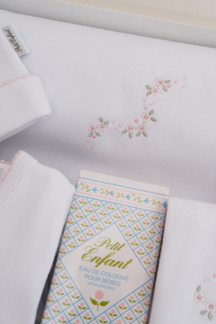 SET COMPLETO AJUAR RAMILLETE ROSA - Petit Enfant Ropa de bebes